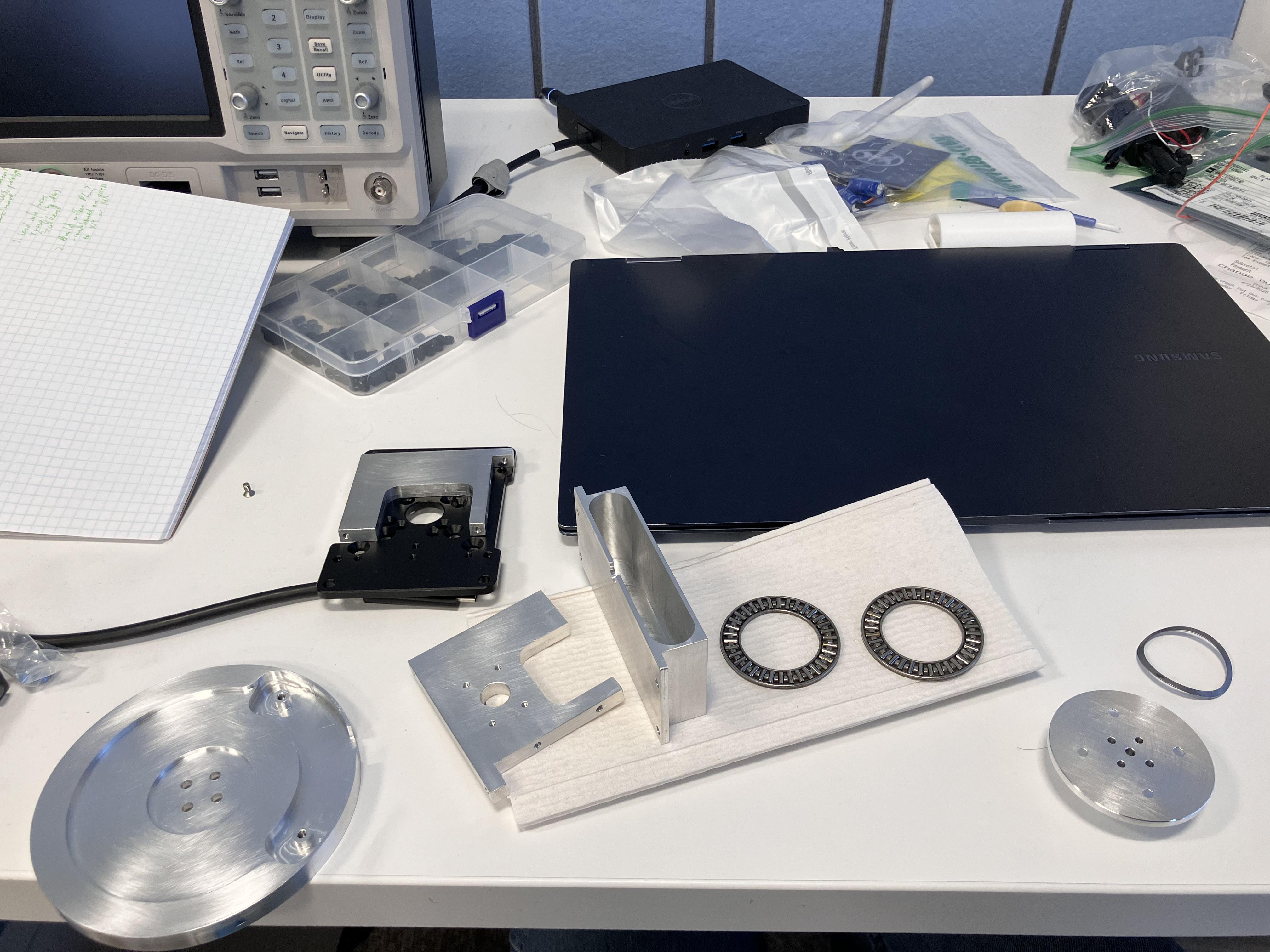 All the aluminum parts before assembly