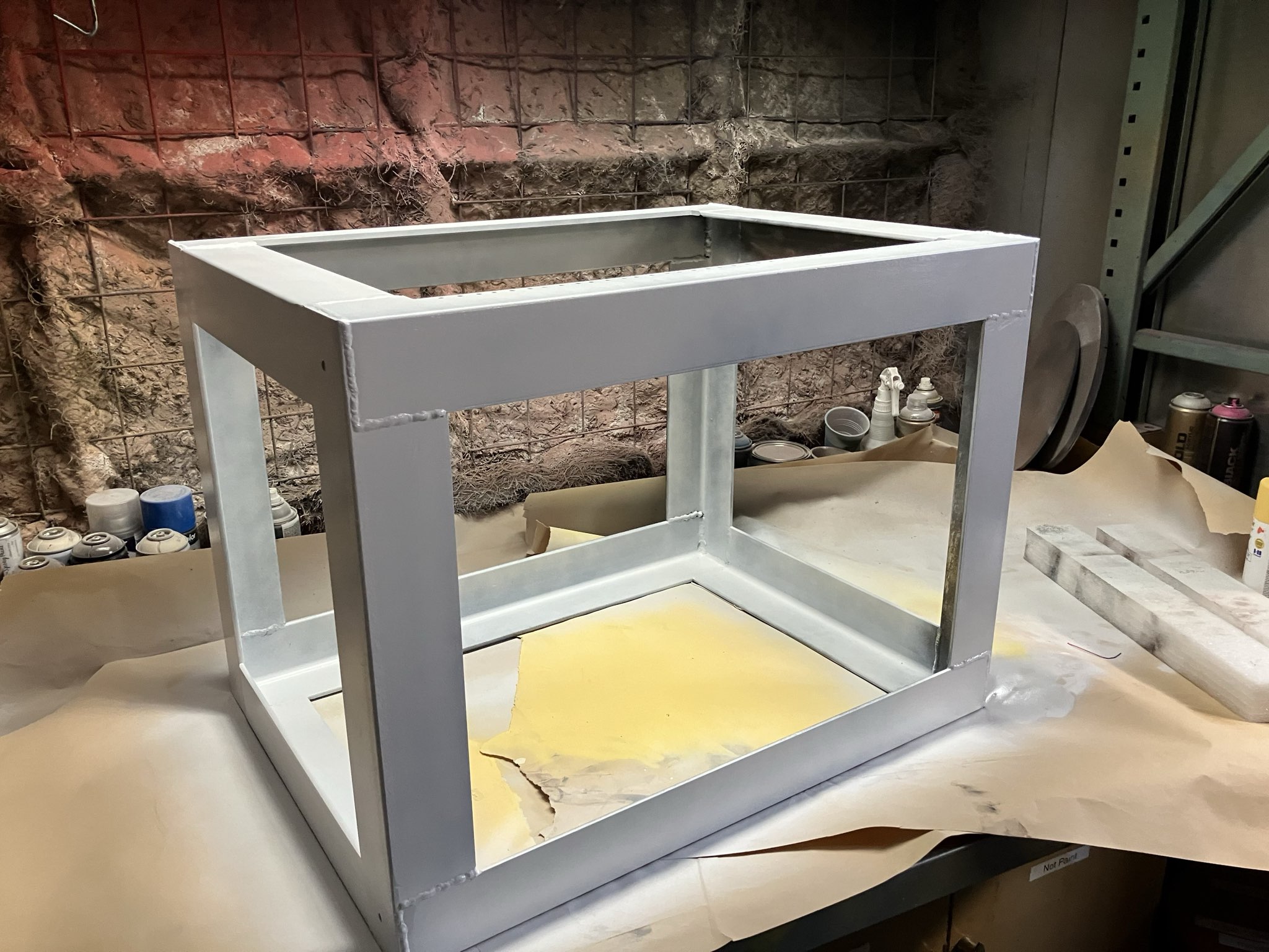 The frame after a few coats of paint.