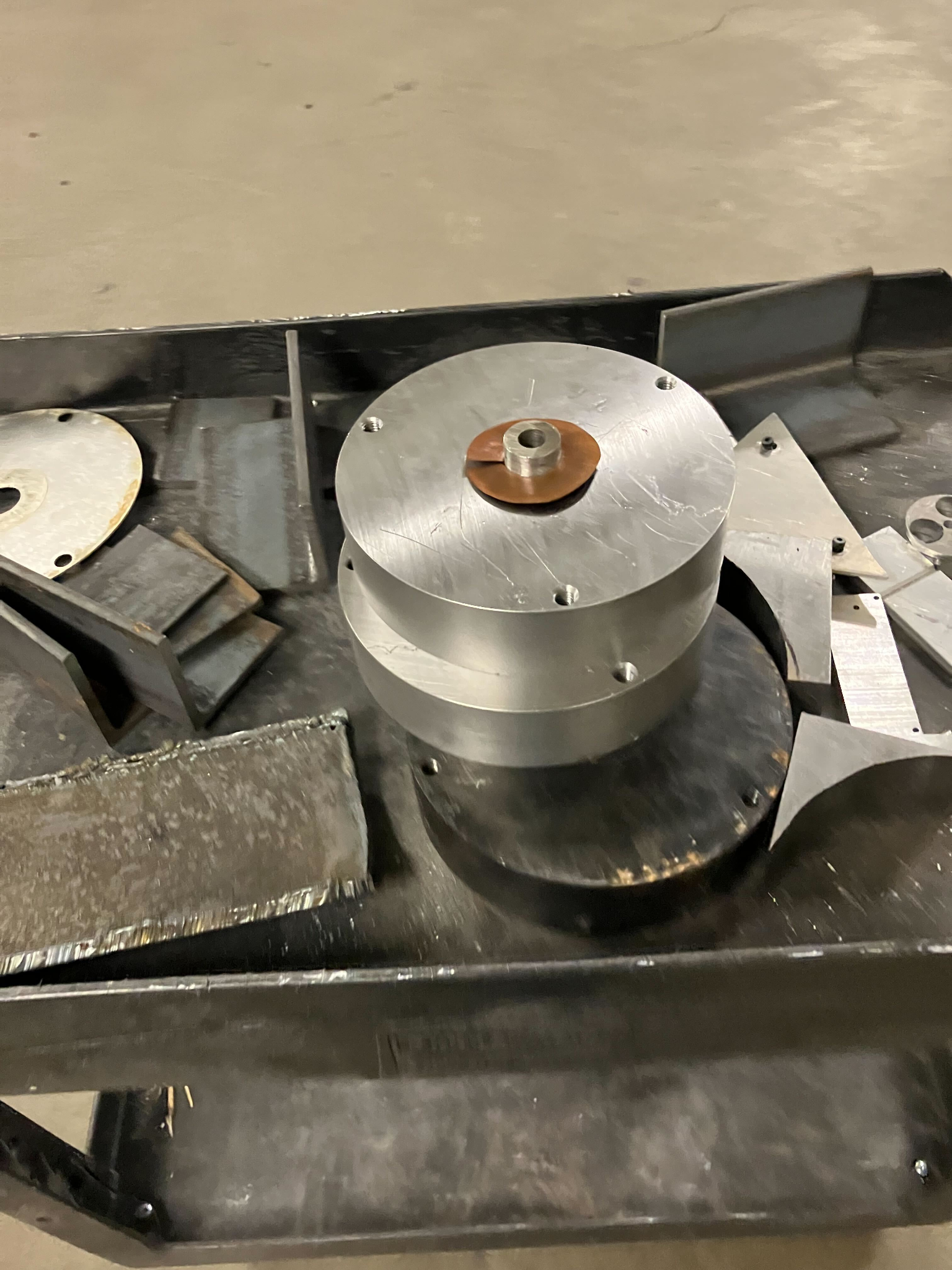 The new pole pieces for the magnet