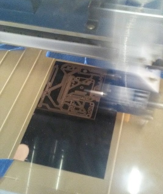 the PCB being etched