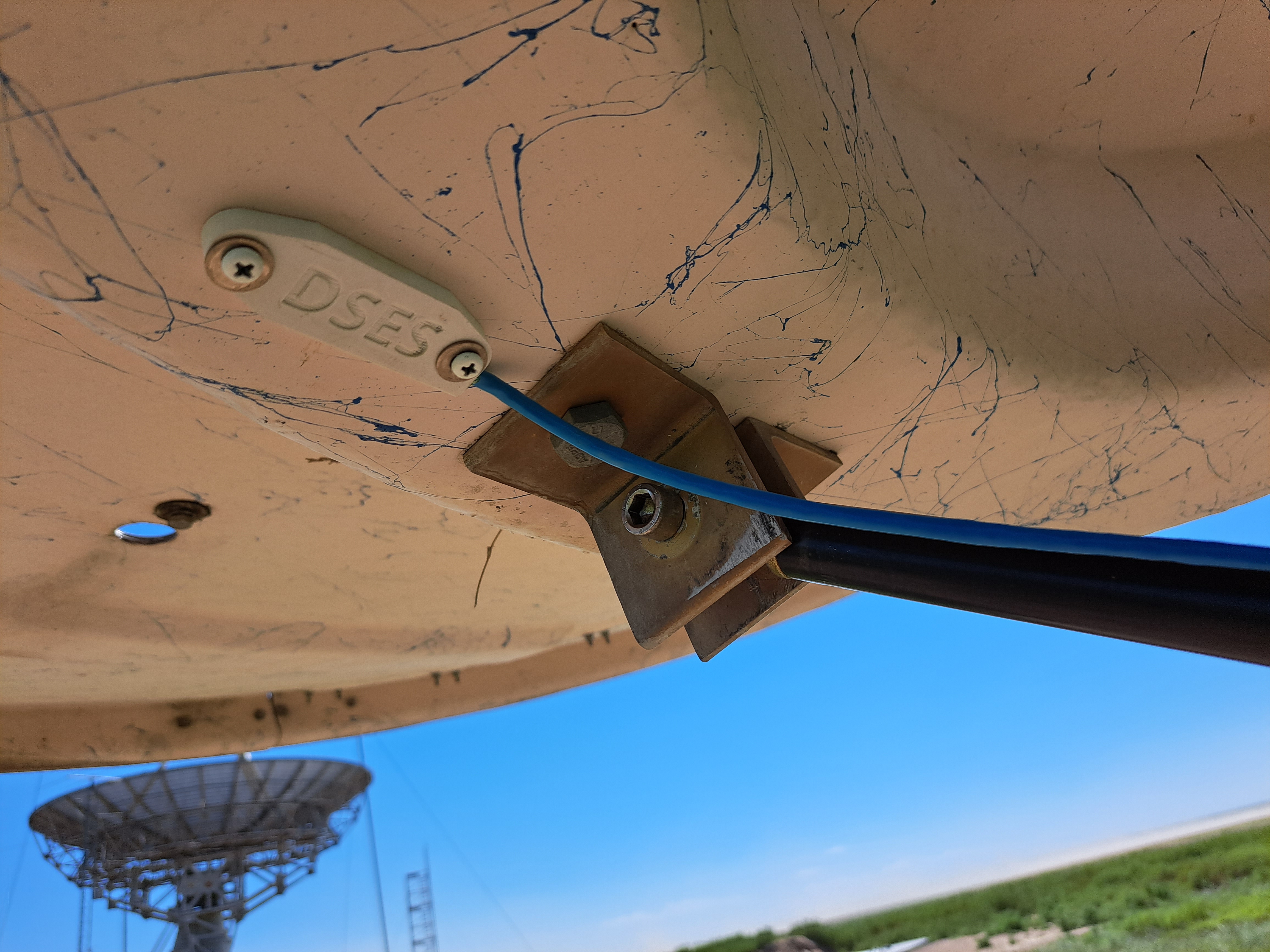 The pole pieces after being installed