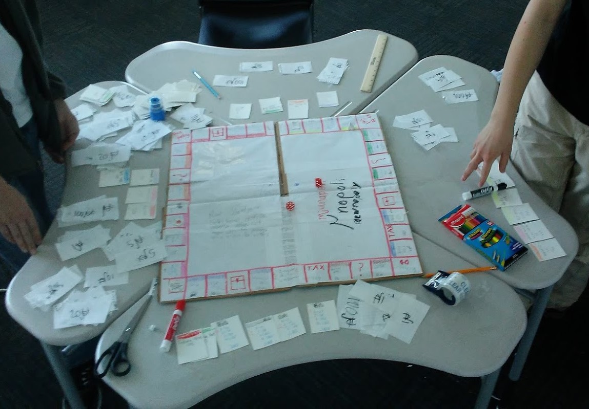 a diy version of the game "Monopoly"