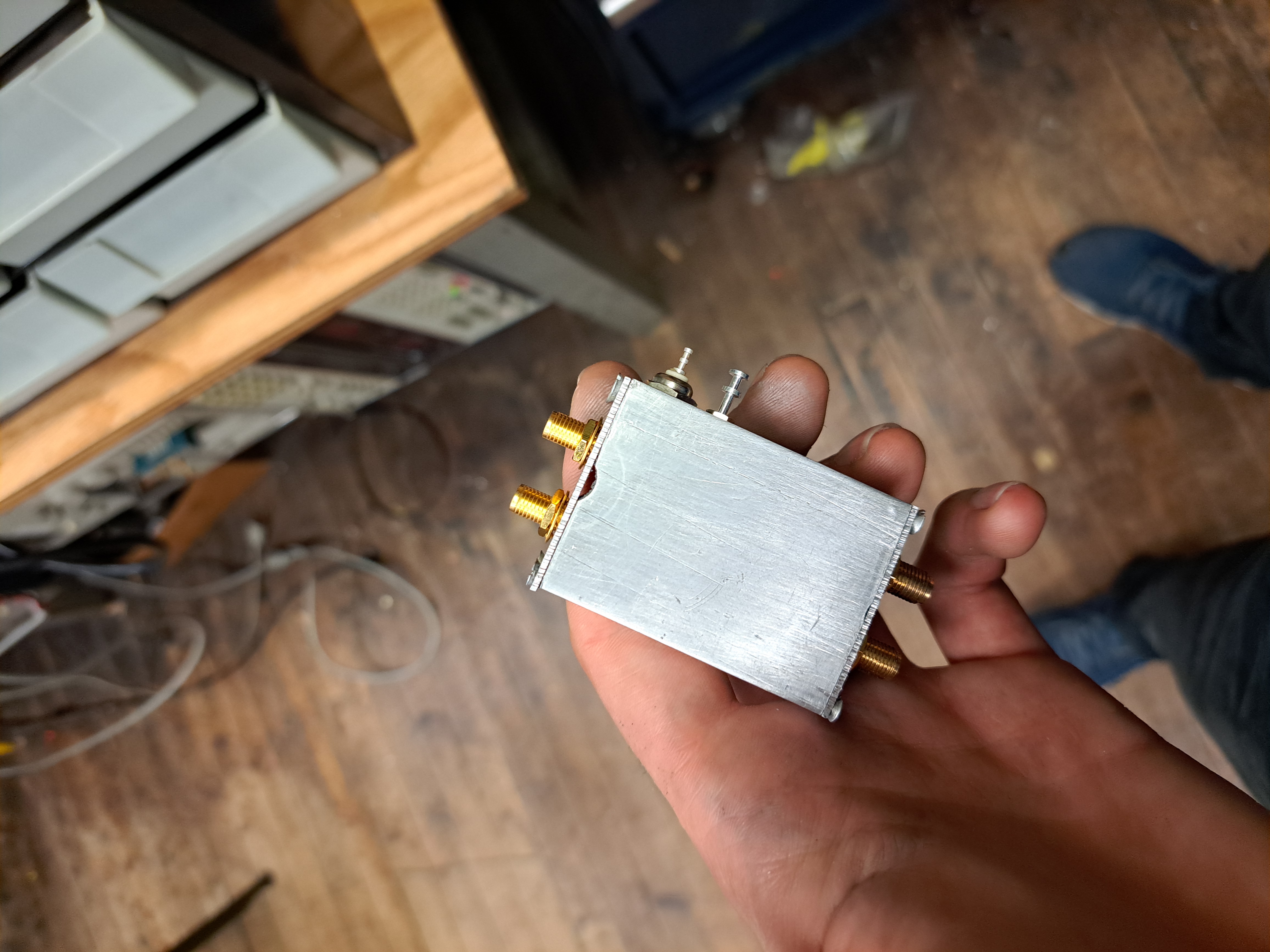 The completed 25MHz reference assembly.