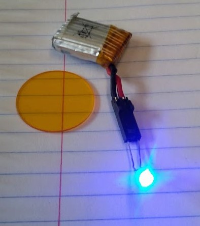 the led attached to a battery