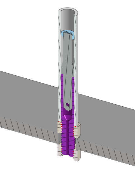 A CAD diagram of the new probe design.